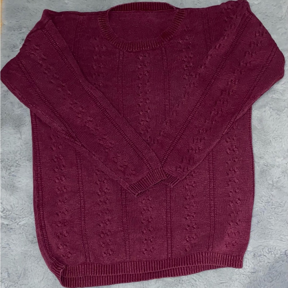 vintage burgundy sweater